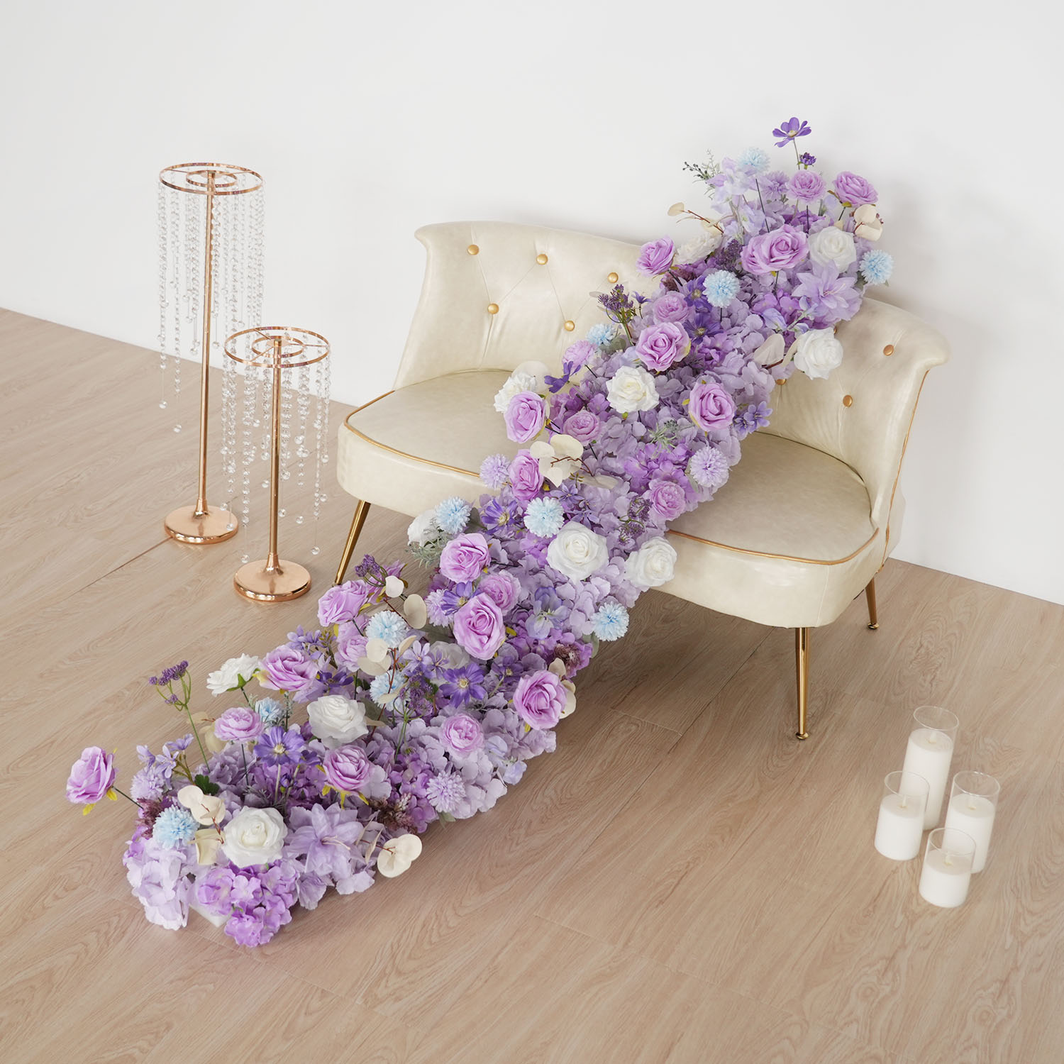 Wedding Arch Flower - Uflower roxo flores artificiais decoração de