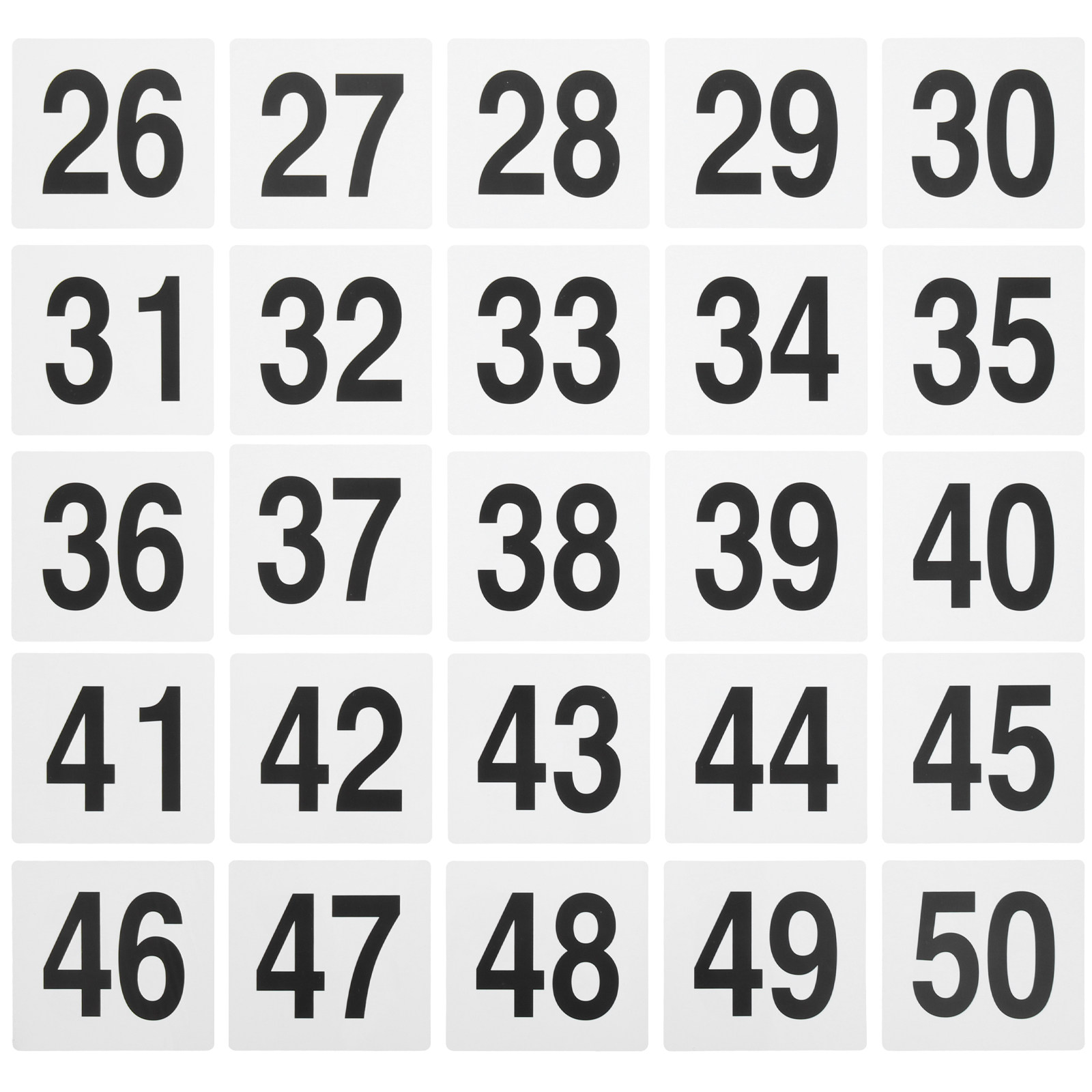 Wedding Solution - 25 Peças Placas de Mesa Numeradas