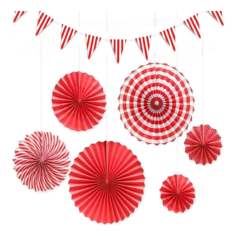 Wedding Supply Canada - 18 Bandeiras de Papel Listradas em