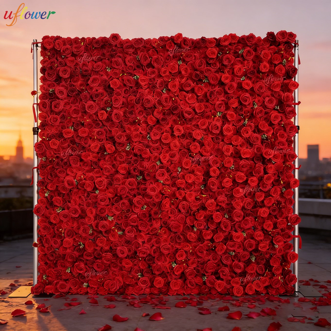 Painel Floral Artificial Uflow - Wedding Backdrop Curtain avaliação e preço