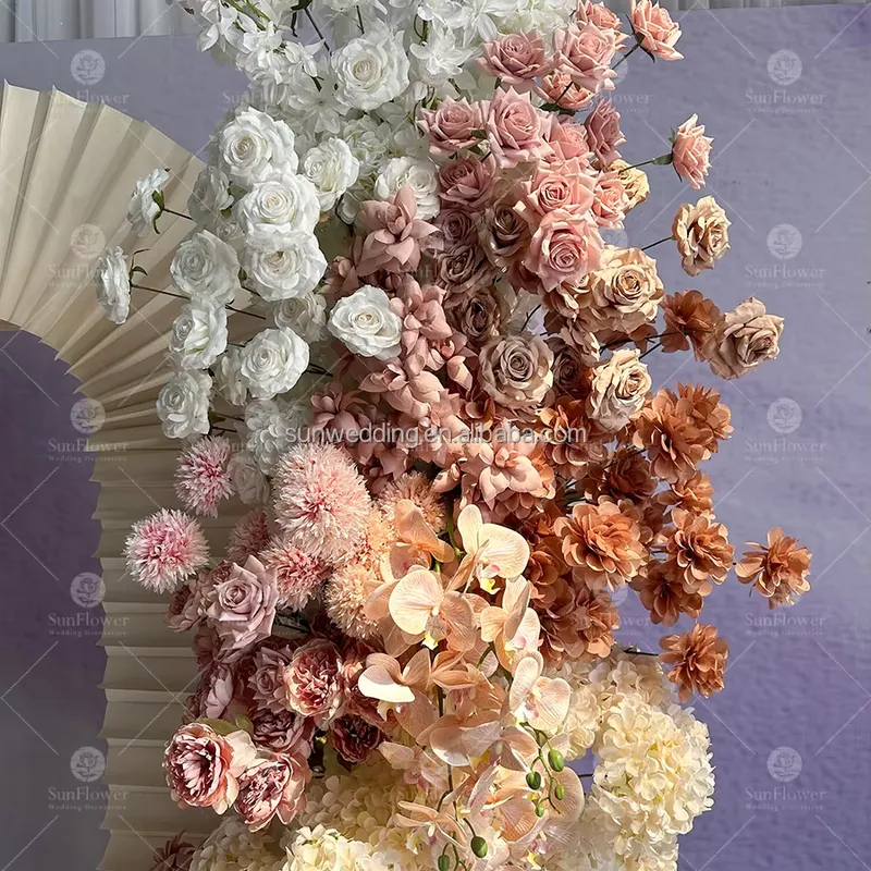 Arco de Flores de Seda com Est - Wedding Arch Flower avaliação e preço