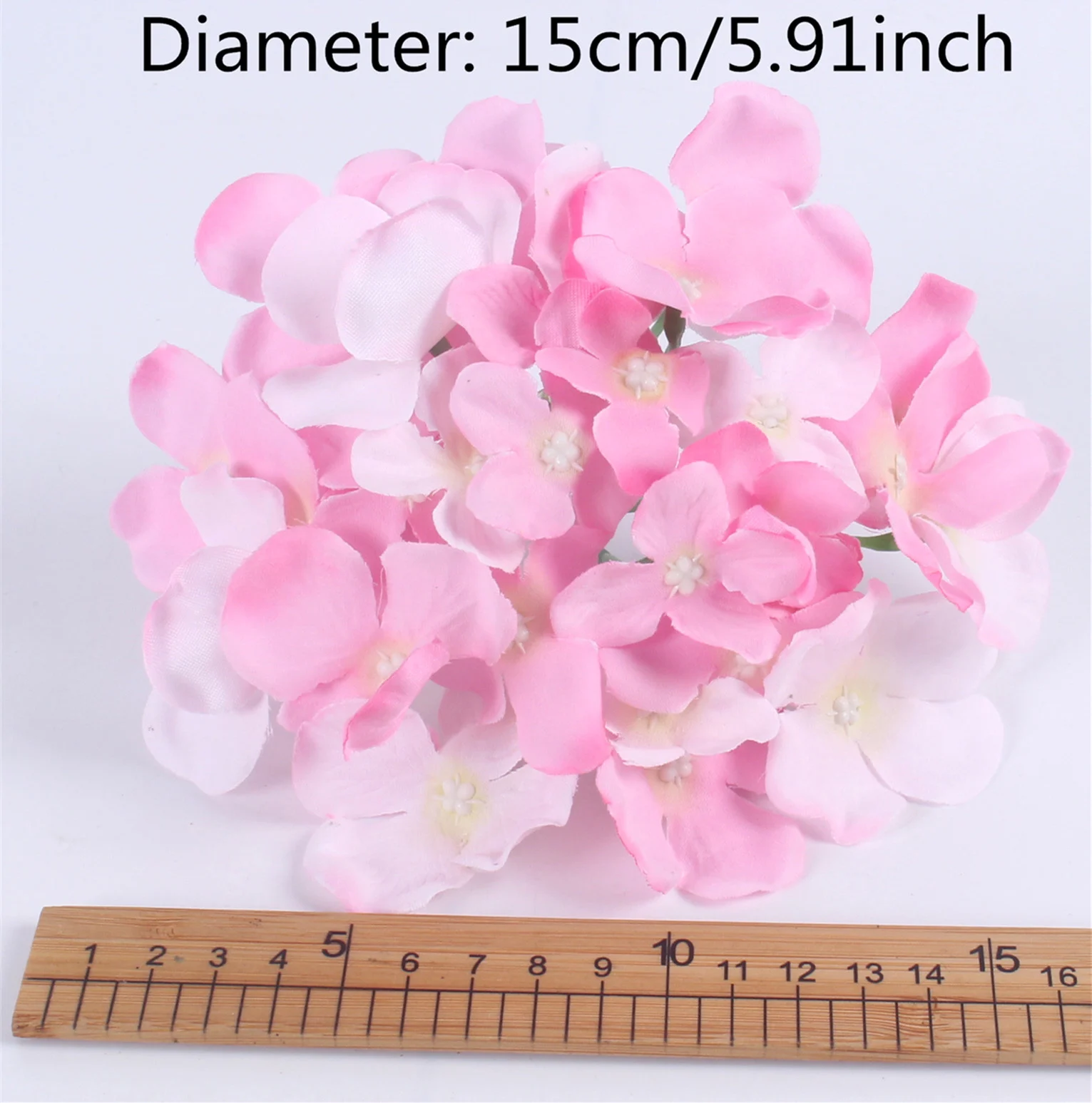 Cabeça colorida flor hortênsia - Wedding Arch Flower avaliação e preço