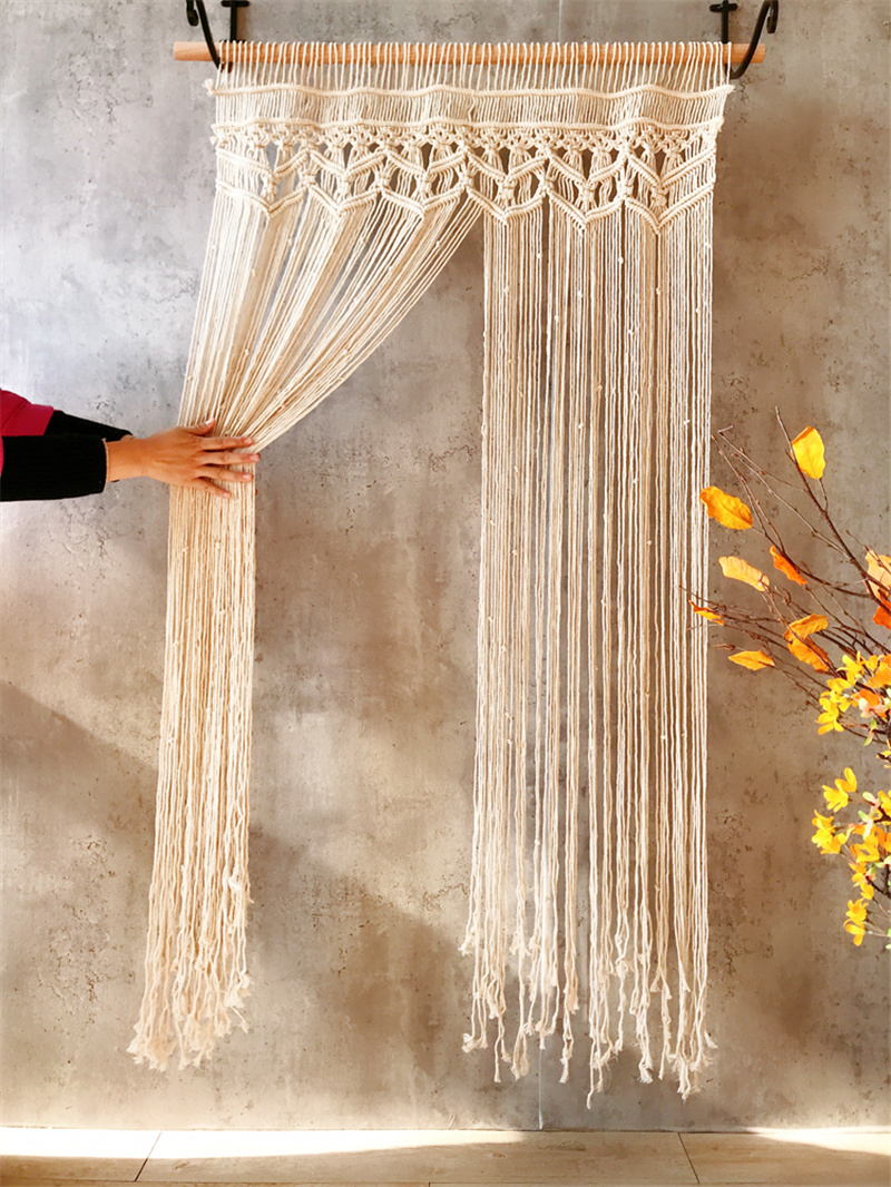 Mão-tecido bohemia macrame alg - Wedding Backdrop Curtain avaliação e preço