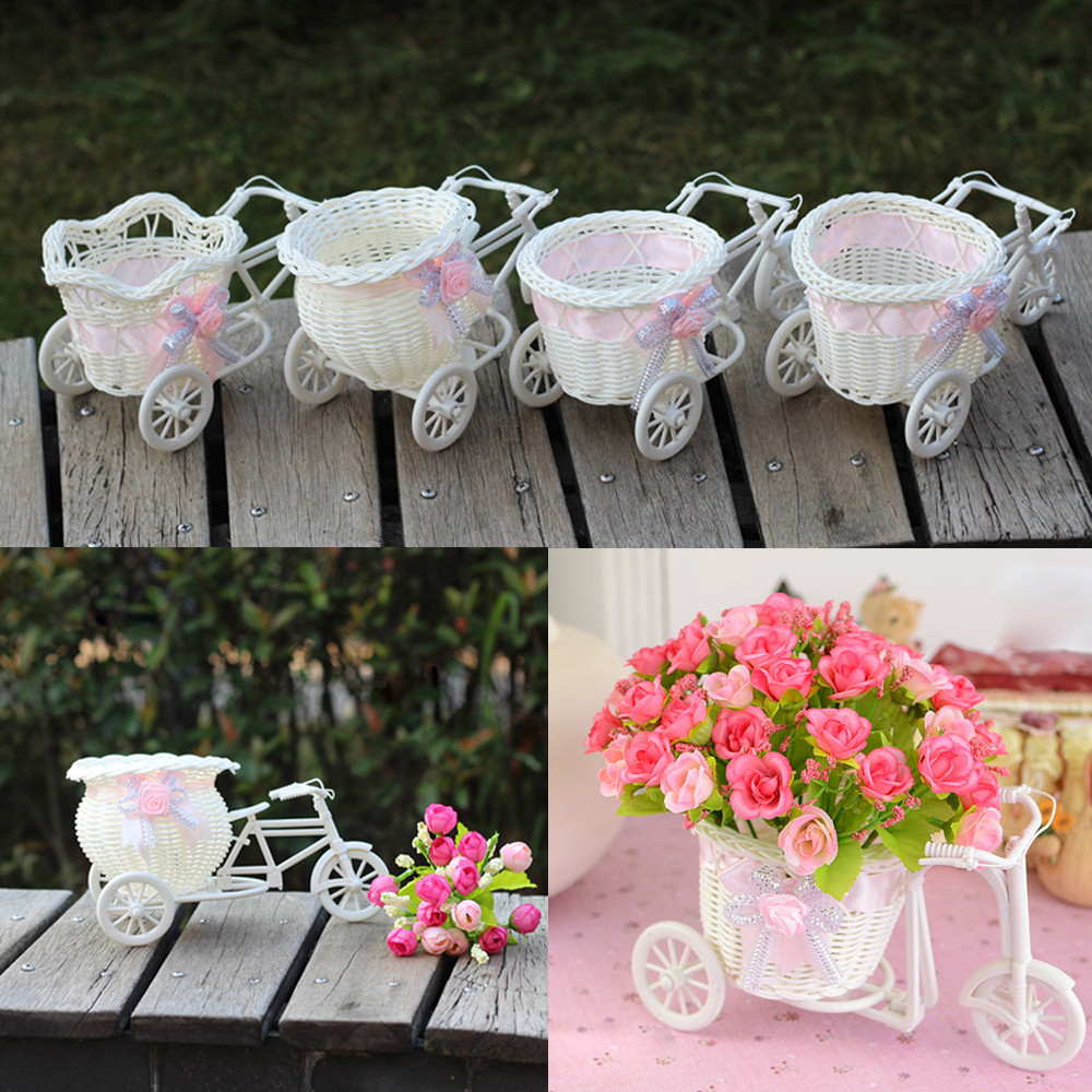 Bicicleta branca Cesta Decorat - Wedding Hampers avaliação e preço