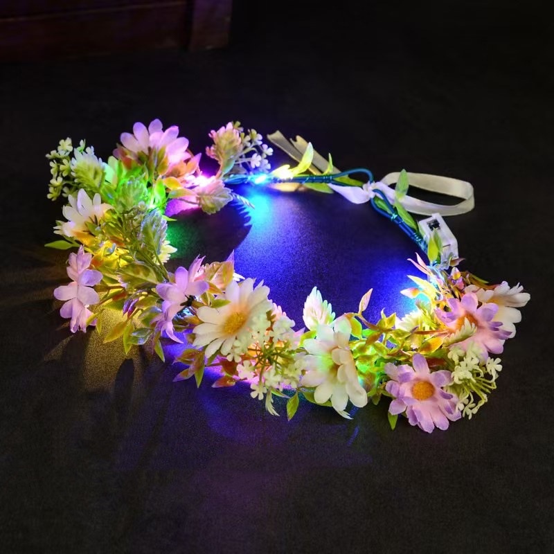 Coroa de flores com luzes LED, - Wedding Arch Flower avaliação e preço