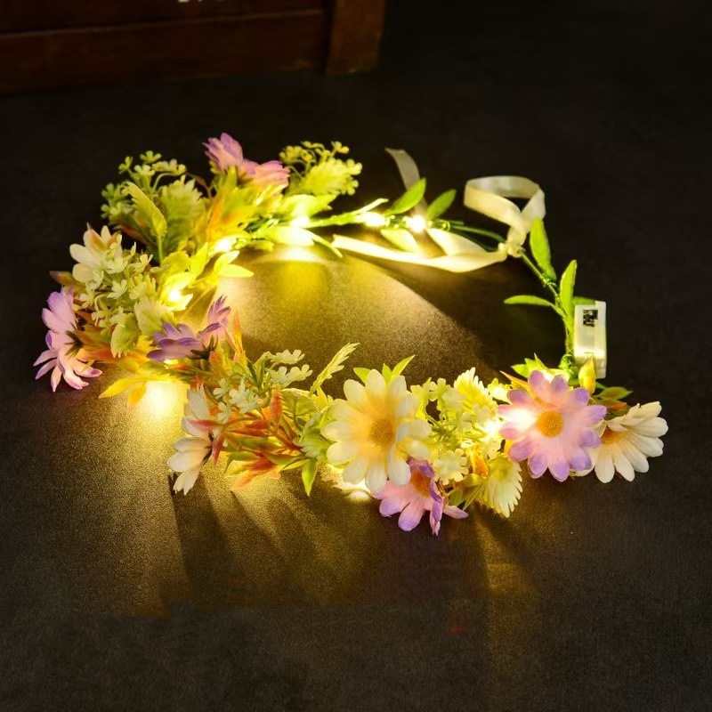 Coroa de flores com luzes LED, - Wedding Arch Flower avaliação e preço