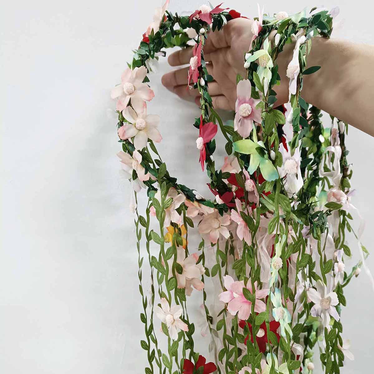 Boêmio rattan flor videiras co - Wedding Arch Flower avaliação e preço
