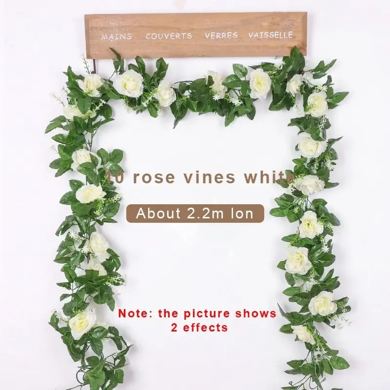 1 pçs 2.2m flor branca artific - Wedding Arch Flower avaliação e preço