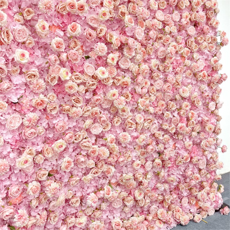 Uflower rosa hortênsia pano fl - Wedding Backdrop Curtain avaliação e preço