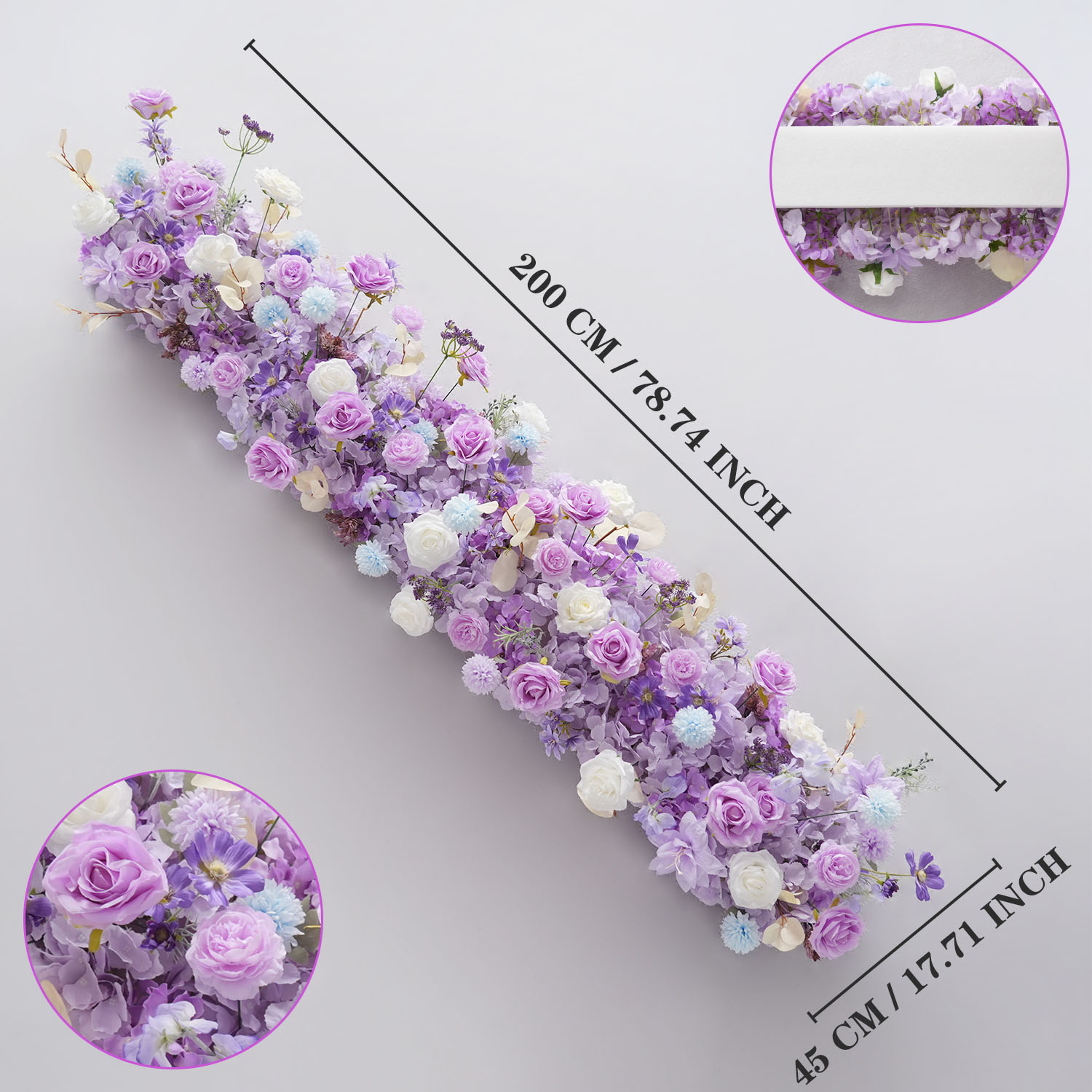 Uflower roxo flores artificiai - Wedding Arch Flower avaliação e preço