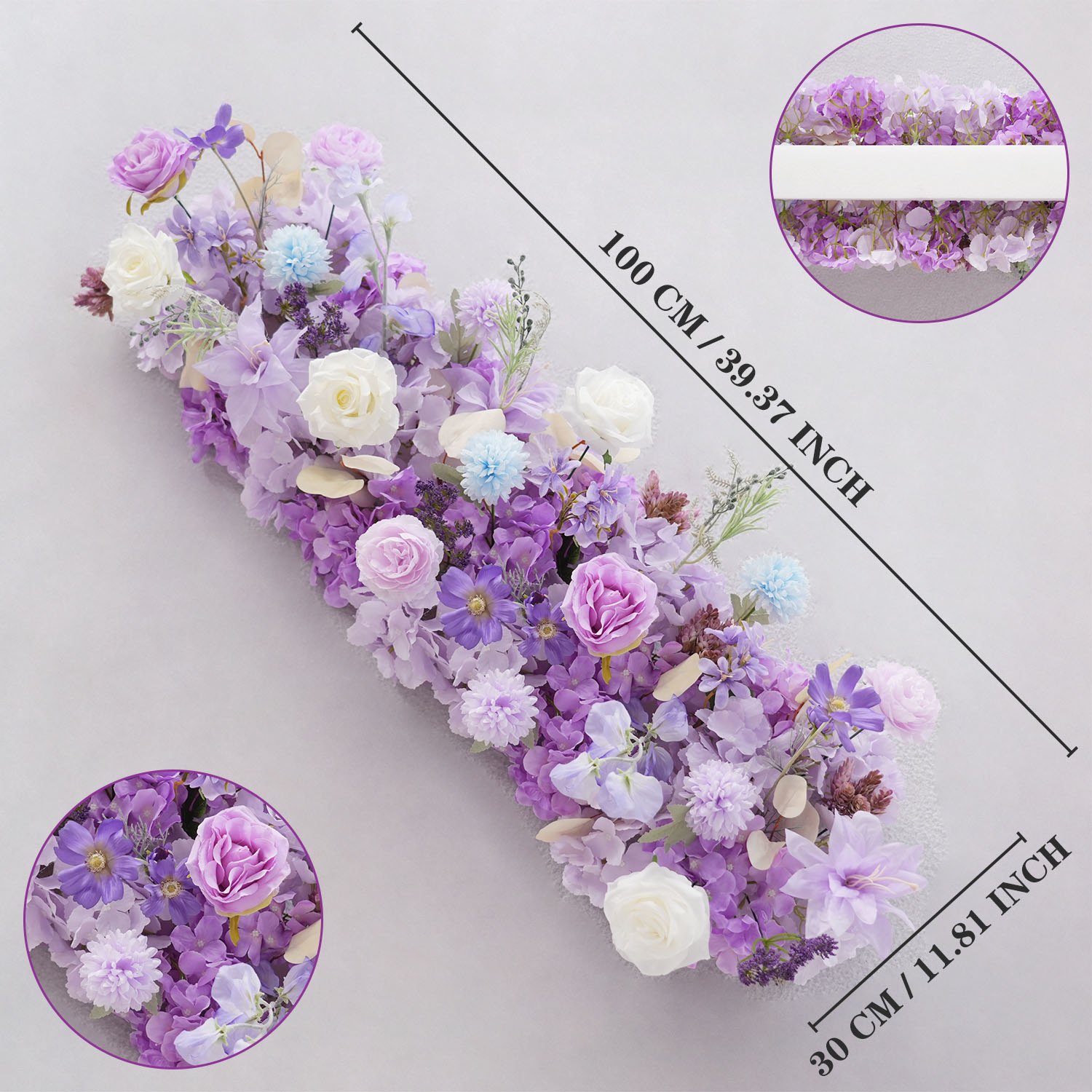 Uflower roxo flores artificiai - Wedding Arch Flower avaliação e preço