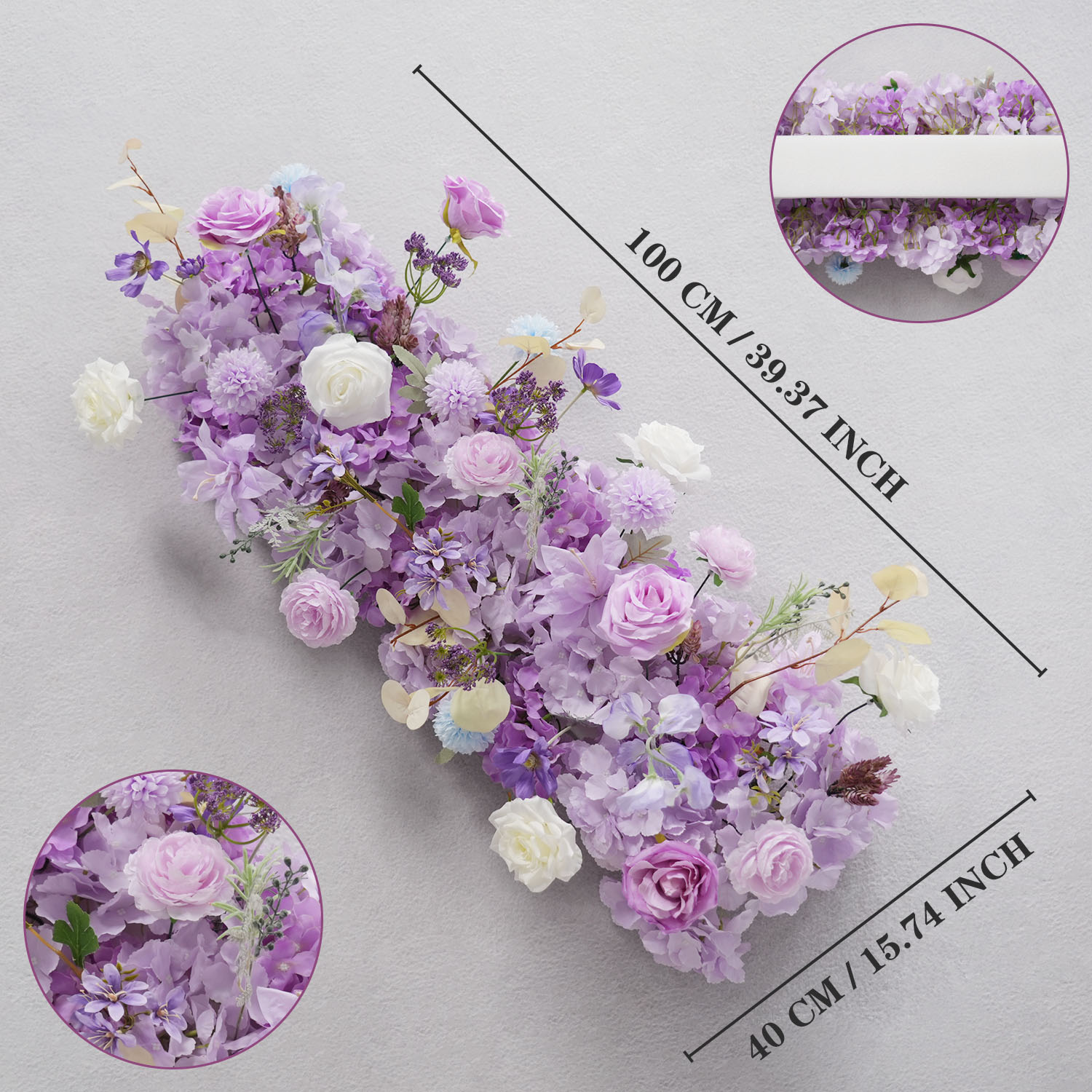 Uflower roxo flores artificiai - Wedding Arch Flower avaliação e preço