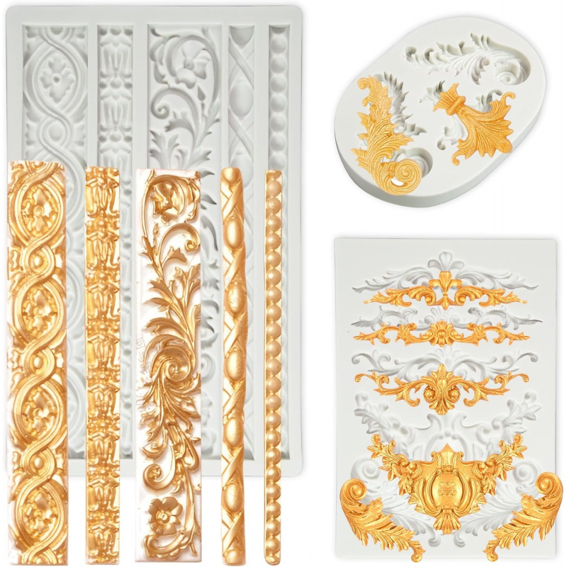 3 Moldes de Silicone Estilo Ba - Wedding Vendor avaliação e preço